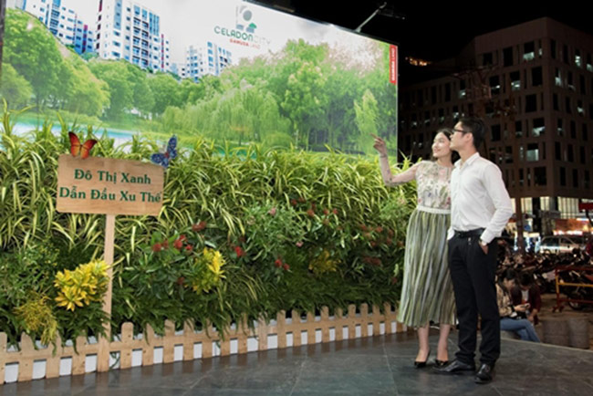 Celadon City mang thiết kế xanh vào billboard quảng cáo